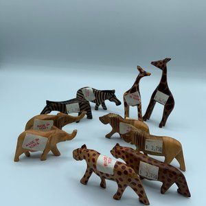 COPY - Vintage Carved Wooden African  Animals from Kenya